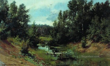 Bosque Painting - arroyo forestal 1870 paisaje clásico Ivan Ivanovich árboles